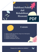 Stabilisasi Politik Dan Rehabilitasi Ekonomi