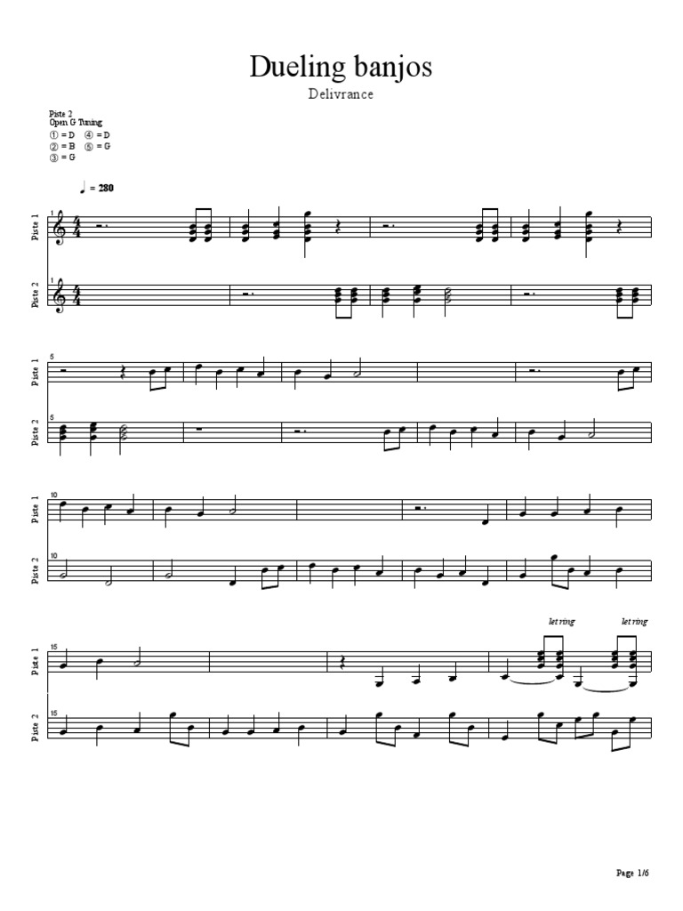 Delivrance Duelling Banjos PDF