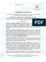 ORDENANZA No.895 DE 2015: La Honorable Asamblea Departamento Del