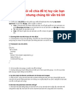 Các câu hỏi về chia để trị tuy các bạn không hỏi nhưng chúng tôi vẫn trả lời