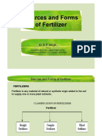 Sources and Forms of Fertilizer: Er R.P. Singh