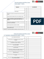 Ficha de Monitoreo Del Plan Lector I.E "Sagrado Corazon de Jesus" - Paita