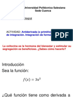 Cálculo integral: antiderivada, constante de integración y formas elementales