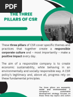 The Three Pillars of CSR