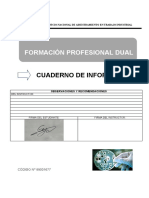 Formación Profesional Dual: Cuaderno de Informes