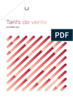 Tarifs de Vente: OCTOBRE 2020