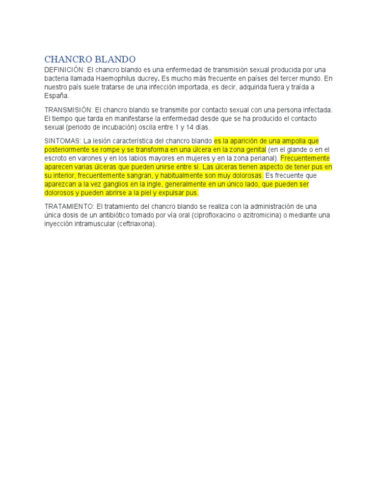 Chancro Blando | PDF | Ciencia y matemáticas