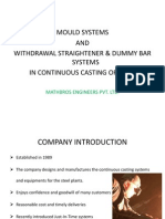 Mould Systems AND Withdrawal Straightener & Dummy Bar Systems in Continuous Casting of Steel