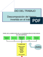 Estudio Del Trabajo Descomposición Del Tiempo Invertido en El Trabajo