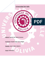 Universidad Del Valle: Materia: Gestión Del Talento Humano