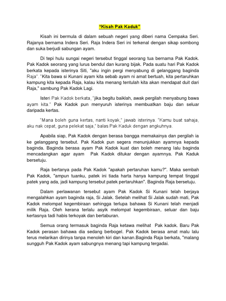 Kisah Pak Kaduk Pdf
