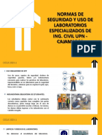 Normas de Seguridad Y Uso de Laboratorios Especializados de Ing. Civil Upn - Cajamarca