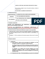 Formato de Planificación Del Discurso Expositivo Oral: Conocer para Mejorar Mi Rendimiento Académico