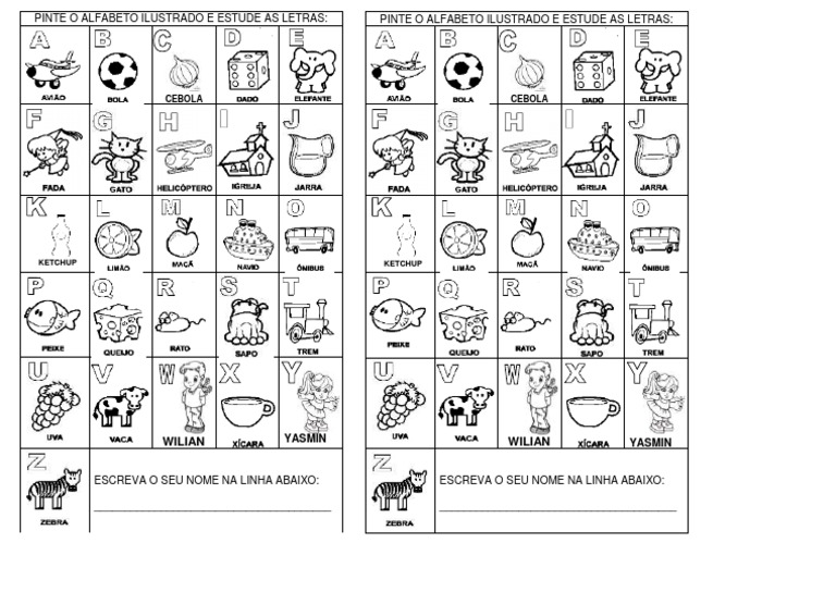 ALFABETO Pra Caderno | PDF