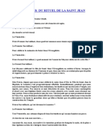 Rite Francais: Du Rituel de La Saint Jean D'Hiver