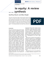 Private Equity: A Review and Synthesis: Geoffrey Wood and Mike Wright