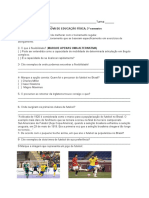 Prova de Educação Física sobre Flexibilidade e História do Futebol no Brasil