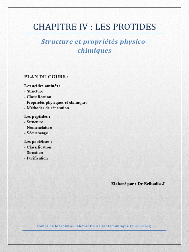 Les Protides | PDF