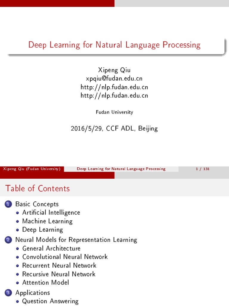 ML《深度学习与自然语言处 …