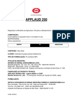 APLICACIDADE DO INSETICIDA APPLAUD 250 CONTRA PRAGAS EM CULTURAS