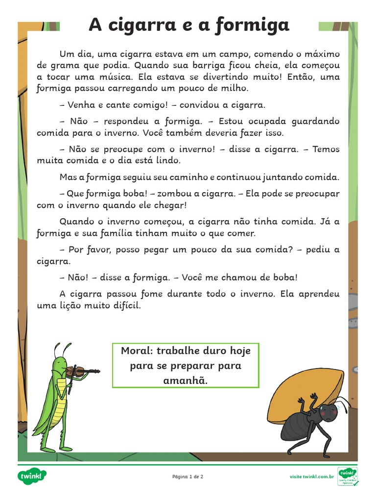 BR P 1646936605 Atividade de Interpretacao de Texto A Cigarra e A ...