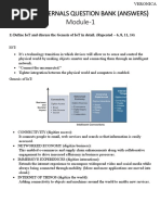 ) Module - 1: Iot First Internals Question Bank (Answers