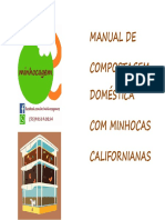 Manual de Compostagem Doméstica Com Mnhocas Californianas