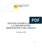 Estudio General Sobre La Demarcación Hidrográfica Del Segura