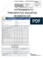 Protocolo de Mantenimiento Preventivo Equipos Biomedicos