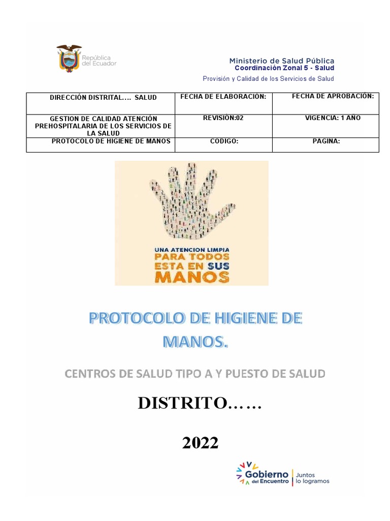 Protocolo de Higiene de Manos en Salud | PDF | Lavado de manos | Higiene
