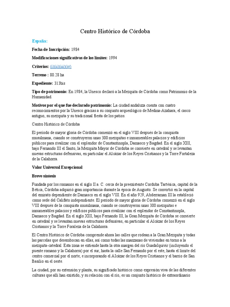 Centro Historico de Cordoba PDF