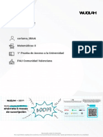 ANALISIS - PDF: Corluma - Tiktok Matemáticas II 1º Prueba de Acceso A La Universidad PAU Comunidad Valenciana