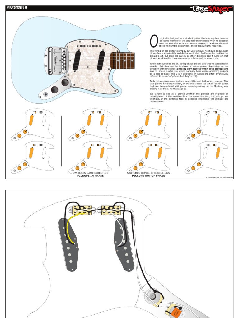 ToneShapers Wiring Diagram Fender Mustang | PDF | Music Technology