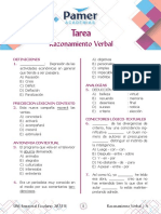 Tarea: Razonamiento Verbal