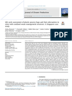 Life Cycle Assessment of Plastic Grocery Bags and Their Alt - 2021 - Journal of