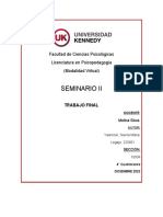 Seminario Ii: Facultad de Ciencias Psicológicas Licenciatura en Psicopedagogía (Modalidad Virtual)