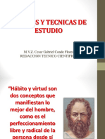 Habitos Y Tecnicas de Estudio: M.V.Z. Cesar Gabriel Conde Flores Redaccion Tecnico Cientifica