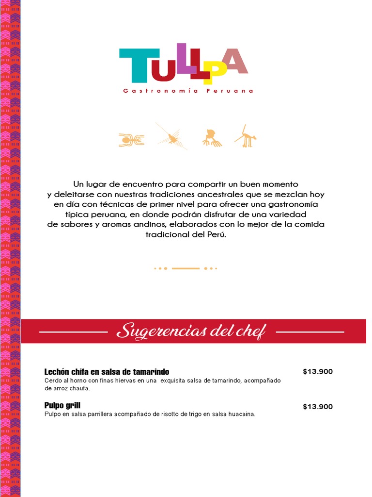 Carta Tullpa PDF Mariscos Cocina