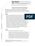 Single Mother Parenting and Adolescent Psychopathology