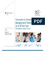 Concussion To Consequence - Managing Sport-Related Concussion On & Off The Field