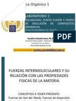 Lab 1. Solubilidad, Punto Fusión y Punto de Ebullición de Compuestos Orgánicos.