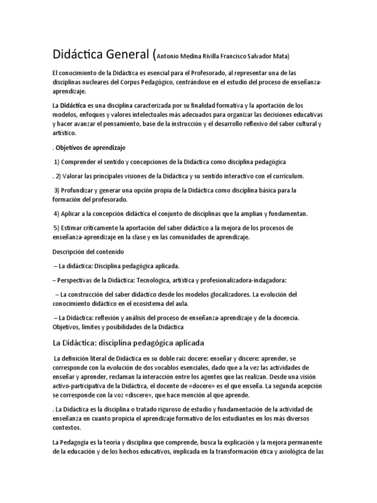 Medina Resumen PDF Enseñando Maestros