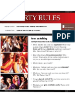 Party Rules: Focus On Talking