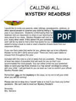 Mystery Reader Parent Note