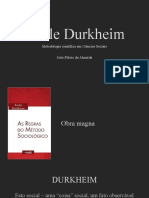 Durkheim e a metodologia científica em Ciências Sociais