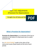 Topic 2C - Provision For Depreciation Account