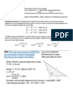 Taller de Triangulos Oblicuangulos Ley Del Coseno