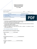 Diagnostico Ingles 1° y 2° Medio 2022