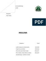 Síntesis Investigación de La INSULINA. Tercer Semestre, Sección A. UMES. Original