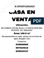 Casa en Venta: ¡Gran Oportunidad!